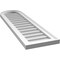 Ekena Millwork Round Top Surface Mount PVC Gable Vent w/ 2"W x 1-1/2"P Brickmould Frame, 12"W x 42"H GVPRT12X4202SN - alternate 2